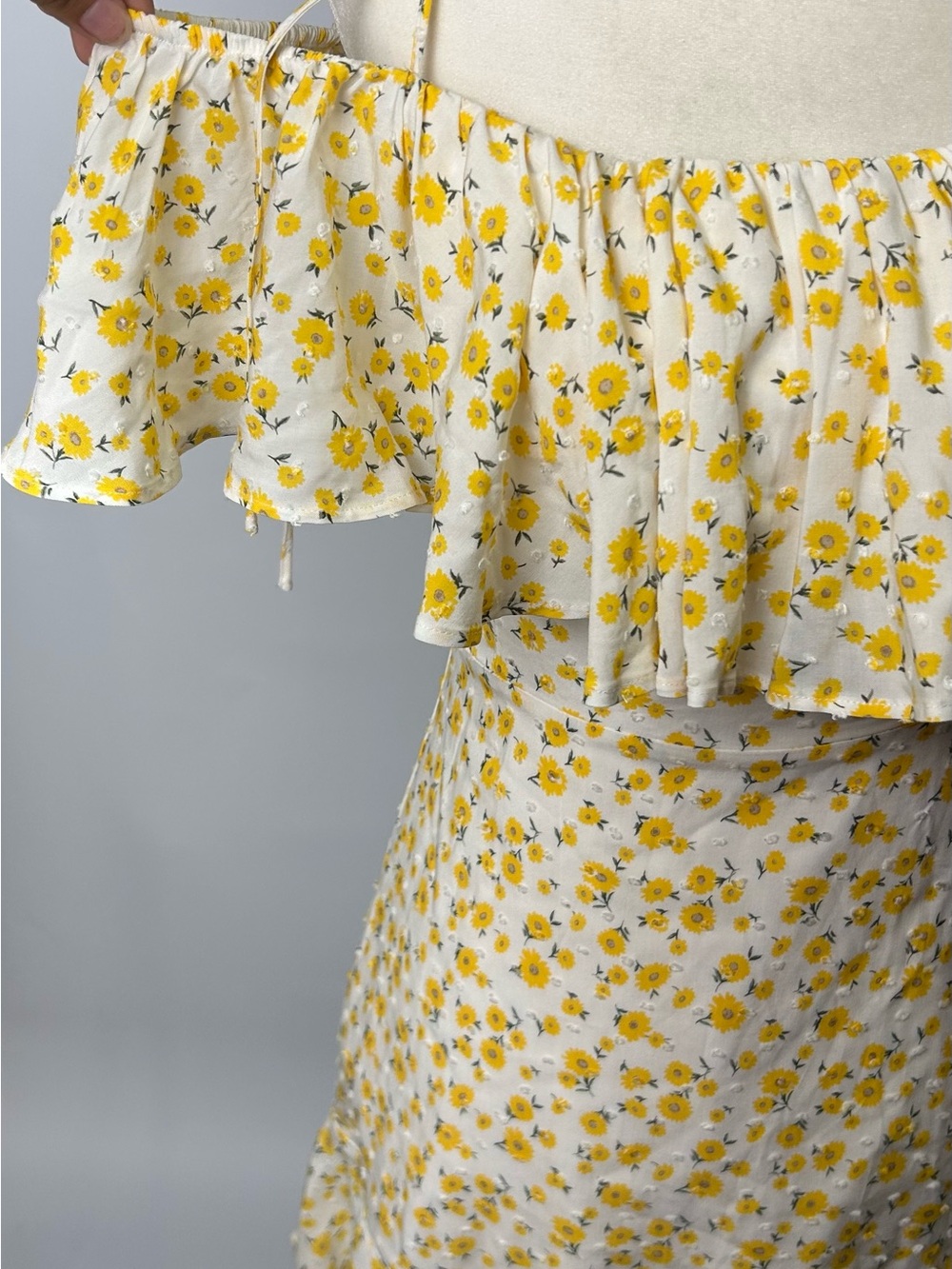 Yellow Floral Ruffle Sundress - Picture 3 of 6